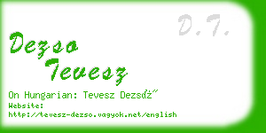 dezso tevesz business card